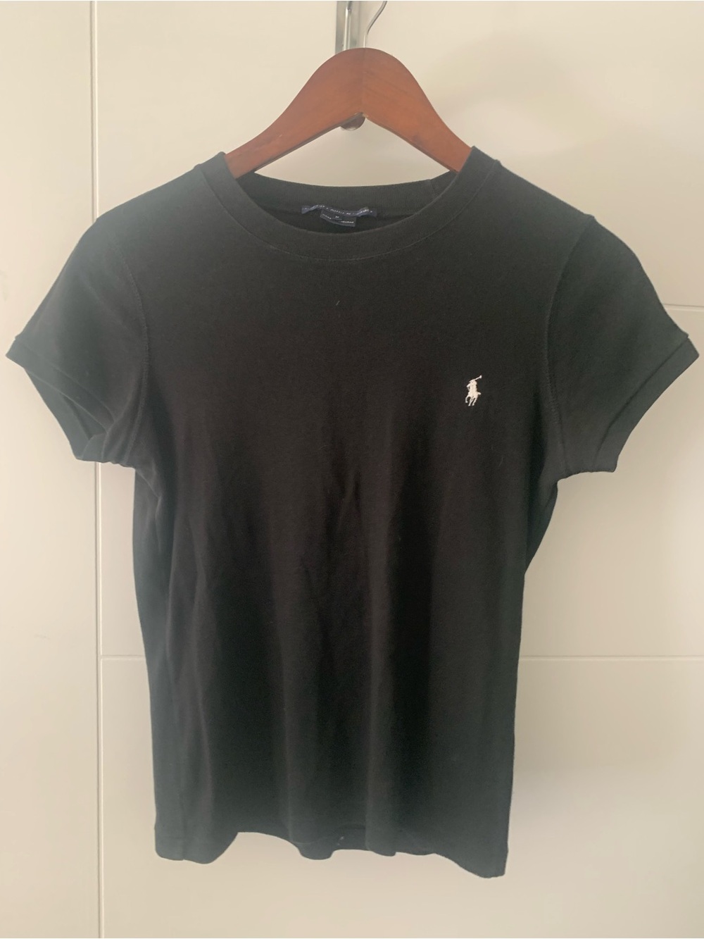 Ralph Lauren Black Crewneck Polo Logo T-Shirt - A15